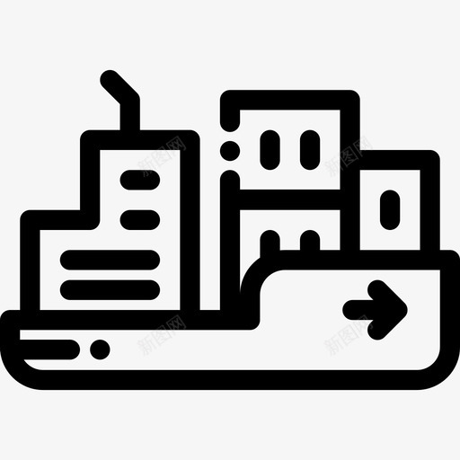 货船工业10直航图标svg_新图网 https://ixintu.com 工业10 直航 货船