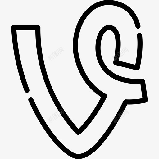 Vine社交媒体27岁直系图标svg_新图网 https://ixintu.com Vine 直系 社交媒体27岁