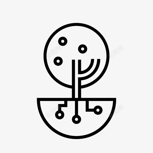 数字树园艺叶子图标svg_新图网 https://ixintu.com 可爱的植物第一卷 叶子 园艺 数字树 植物 盆栽 网络