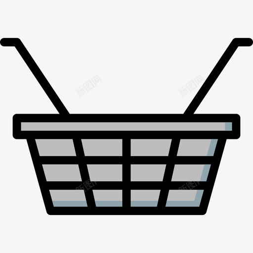 购物篮电子商务13线性颜色图标svg_新图网 https://ixintu.com 电子商务13 线性颜色 购物篮