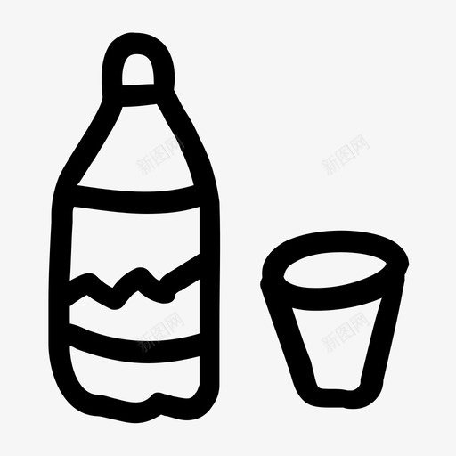 苏打水可乐杯子图标svg_新图网 https://ixintu.com 可乐 手绘 杯子 汽水 苏打水 食品抽提