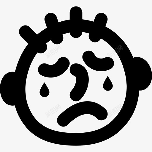 哭泣表情集4提纲图标svg_新图网 https://ixintu.com 哭泣 提纲 表情集4