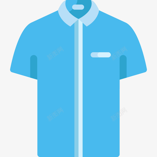 衬衫服装款式2扁平图标svg_新图网 https://ixintu.com 扁平 服装款式2 衬衫
