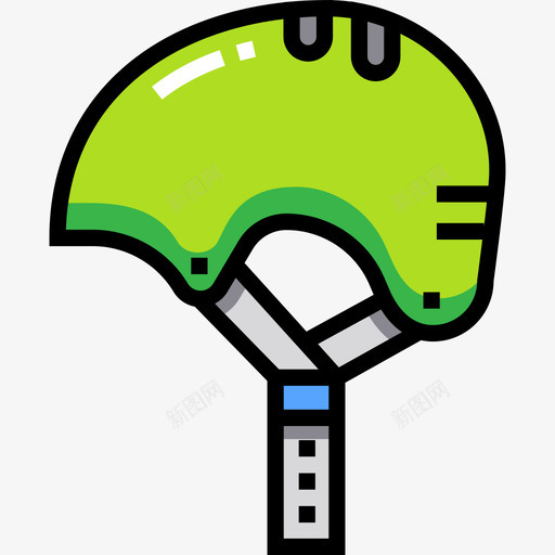 头盔溜冰鞋线颜色图标svg_新图网 https://ixintu.com 头盔 溜冰鞋 线颜色