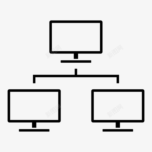 局域网通信连接图标svg_新图网 https://ixintu.com it网络 局域网 连接 通信