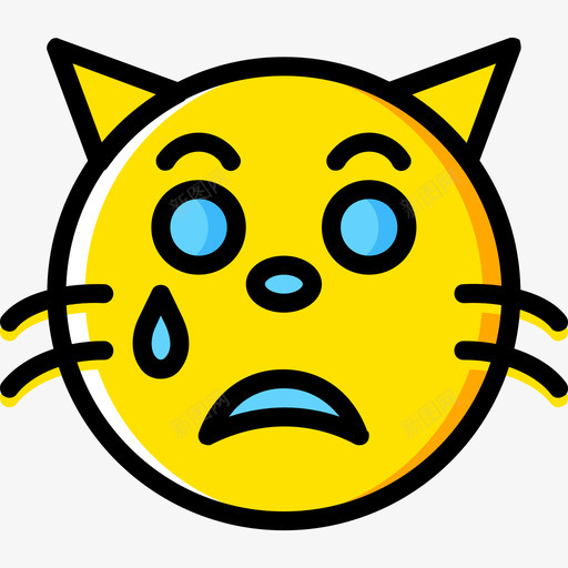 猫表情符号15黄色图标svg_新图网 https://ixintu.com 猫 表情符号15 黄色