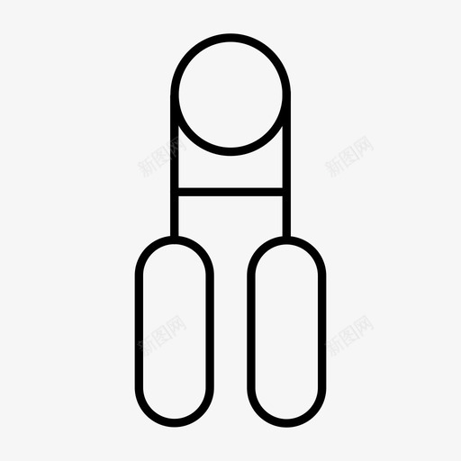 手夹锻炼扩张器图标svg_新图网 https://ixintu.com 健身 健身房 手夹 扩张器 游戏 游戏细线图标 锻炼
