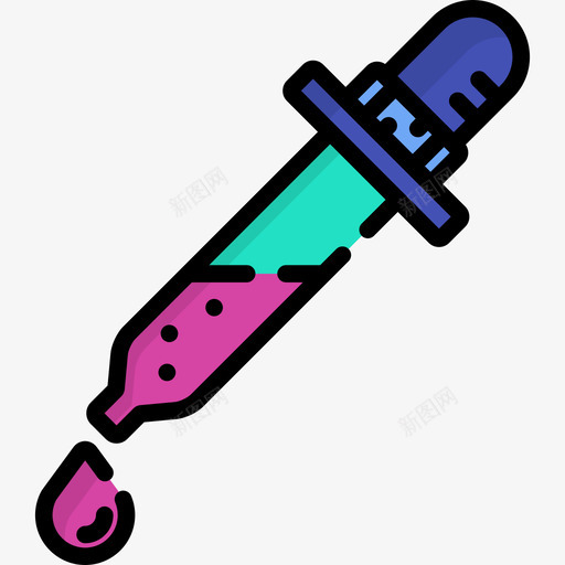 滴管绘画工具6线性颜色图标svg_新图网 https://ixintu.com 滴管 线性颜色 绘画工具6