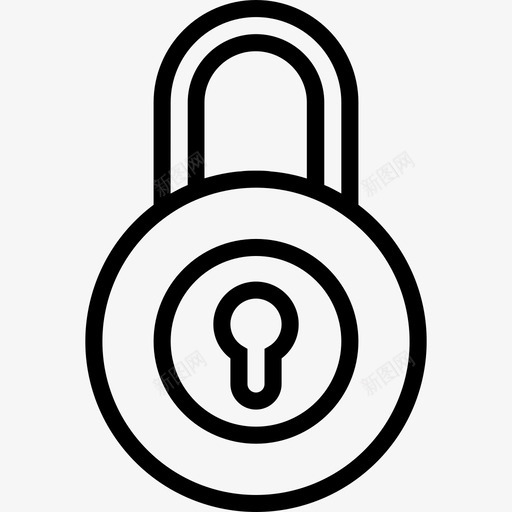 挂锁要领2线状图标svg_新图网 https://ixintu.com 挂锁 线状 要领2