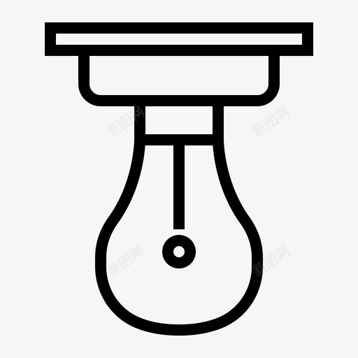 灯灯泡电子图标svg_新图网 https://ixintu.com 灯 灯泡 电子