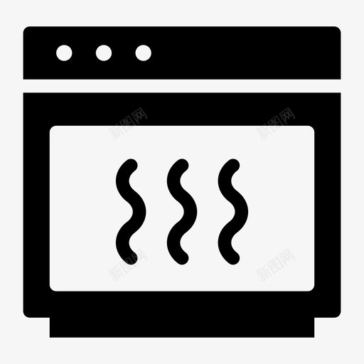 烤箱电器烹饪图标svg_新图网 https://ixintu.com 厨房 厨房用具线图标 微波炉 烤箱 烹饪 电器
