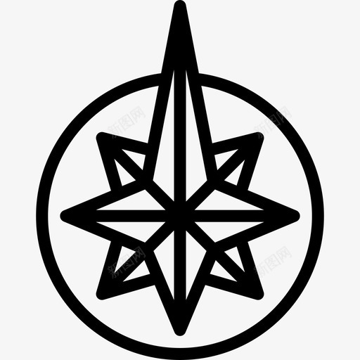 风玫瑰北角直线图标svg_新图网 https://ixintu.com 北角 直线 风玫瑰