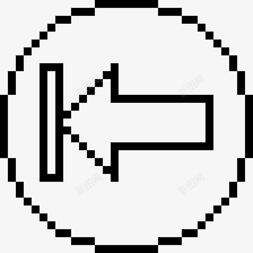 上一个控件像素艺术图标svg_新图网 https://ixintu.com 上一个 像素艺术 控件 控件空心