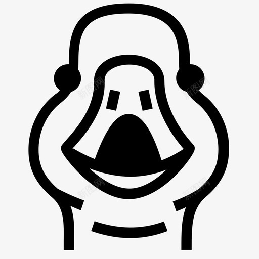 鹅鸭鹅脸图标svg_新图网 https://ixintu.com 鸭 鹅 鹅图标 鹅头 鹅脸
