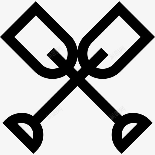 船桨航行6直线型图标svg_新图网 https://ixintu.com 直线型 航行6 船桨