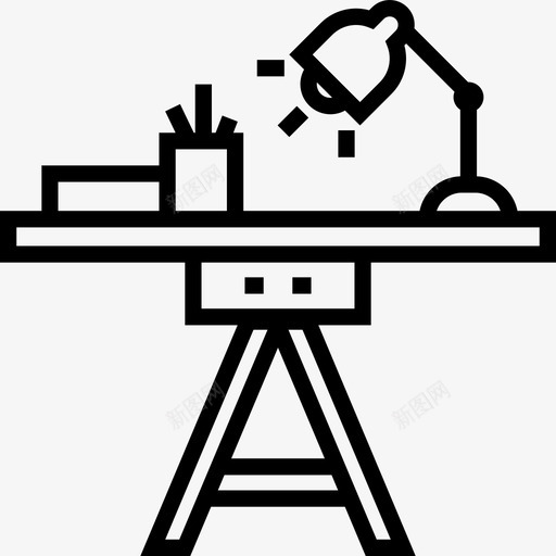 台式家用家具2线性图标svg_新图网 https://ixintu.com 台式 家用家具2 线性
