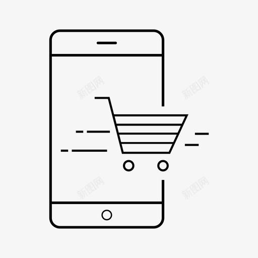 电话在线购物结账iphone图标svg_新图网 https://ixintu.com iphone 电话在线购物 结账