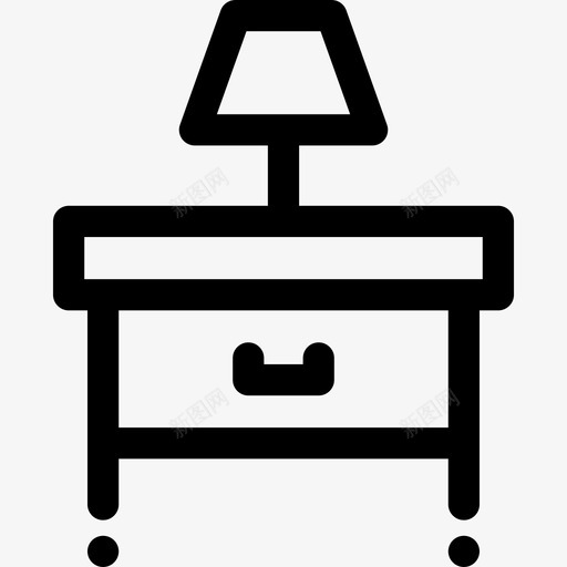 卧室家居用品10直线型图标svg_新图网 https://ixintu.com 卧室 家居用品10 直线型