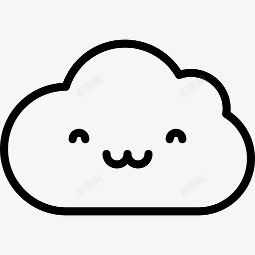 云天气77线性图标svg_新图网 https://ixintu.com 云 天气77 线性