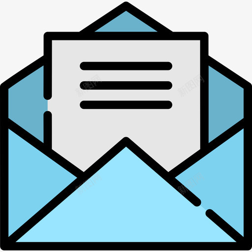 信封电子和网络元素集合2线颜色图标svg_新图网 https://ixintu.com 信封 电子和网络元素集合2 线颜色