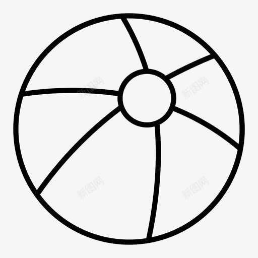 沙滩球休闲夏日图标svg_新图网 https://ixintu.com 休闲 假期 夏日 夏日偶像 沙滩球