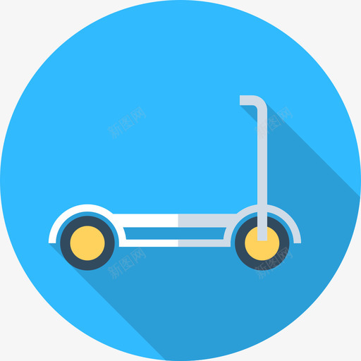 滑板车玩具5扁平图标svg_新图网 https://ixintu.com 扁平 滑板车 玩具5