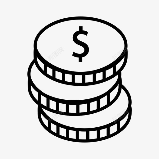 美元支付金额支付现金图标svg_新图网 https://ixintu.com 支付 支付现金 支付金额 电子商务线路 美元 购物