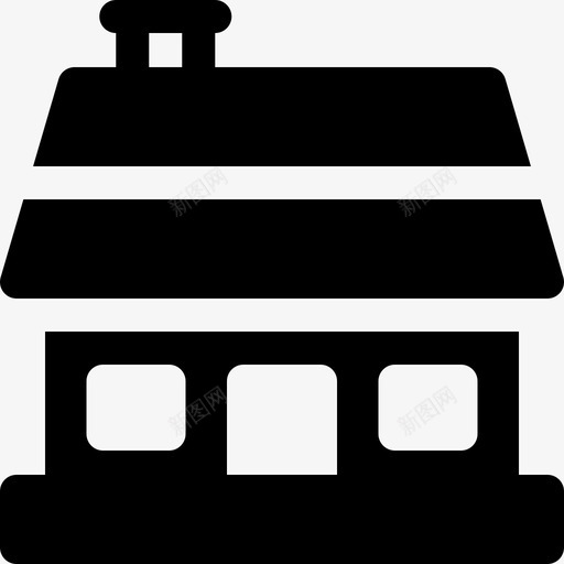 房屋房屋类型10已填充图标svg_新图网 https://ixintu.com 已填充 房屋 房屋类型10
