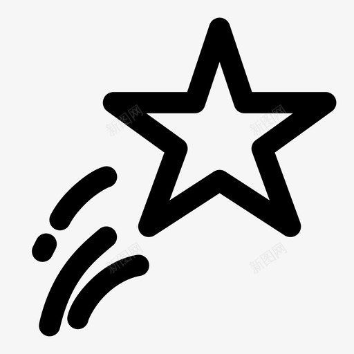 星星五分投篮图标svg_新图网 https://ixintu.com 五分 投篮 星星 流星