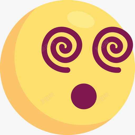 头晕表情6平淡图标svg_新图网 https://ixintu.com 头晕 平淡 表情6