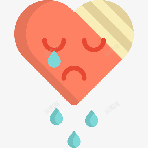 心碎情人节19平淡图标svg_新图网 https://ixintu.com 平淡 心碎 情人节19