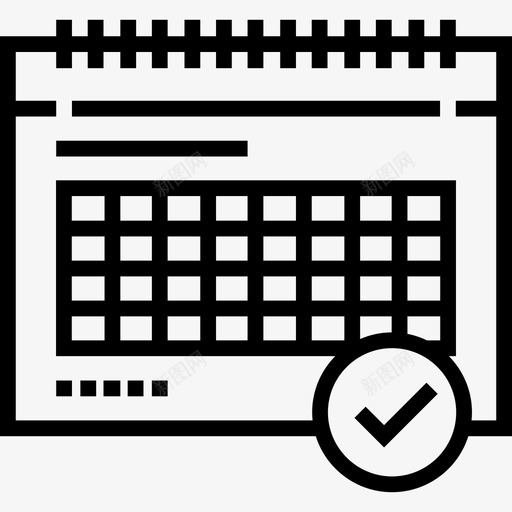 周历共享2线性图标svg_新图网 https://ixintu.com 共享2 周历 线性