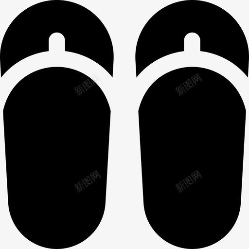 人字拖假日5填充图标svg_新图网 https://ixintu.com 人字拖 假日5 填充