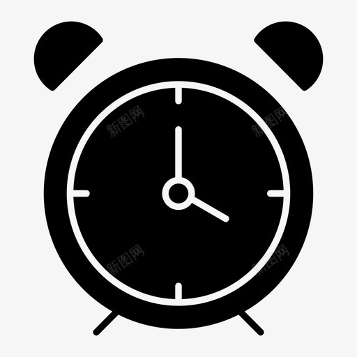 闹钟四点钟时间图标svg_新图网 https://ixintu.com 四点钟 手表 时间 闹钟
