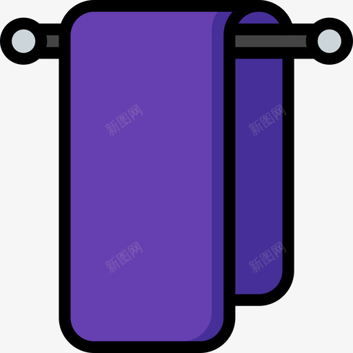 毛巾浴室用品4线性颜色图标svg_新图网 https://ixintu.com 毛巾 浴室用品4 线性颜色