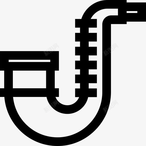 萨克斯管音乐声音4线性图标svg_新图网 https://ixintu.com 线性 萨克斯管 音乐声音4