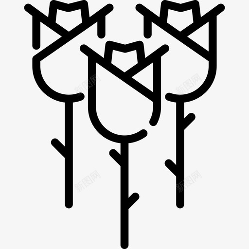 花春11线形图标svg_新图网 https://ixintu.com 春11 线形 花