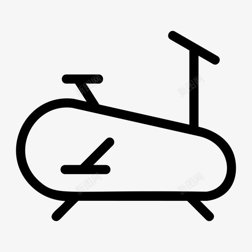 健身车健身机器图标svg_新图网 https://ixintu.com 健身 健身车 机器 游戏线图标 跑步