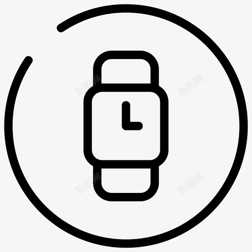 手表圆圈时钟图标svg_新图网 https://ixintu.com 商店 圆圈 手表 时钟 时间