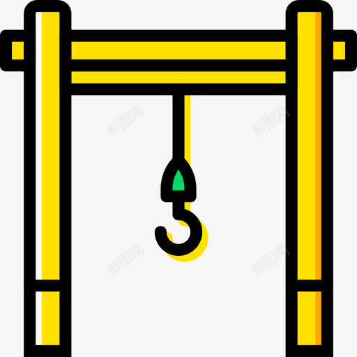 起重机工业8黄色图标svg_新图网 https://ixintu.com 工业8 起重机 黄色