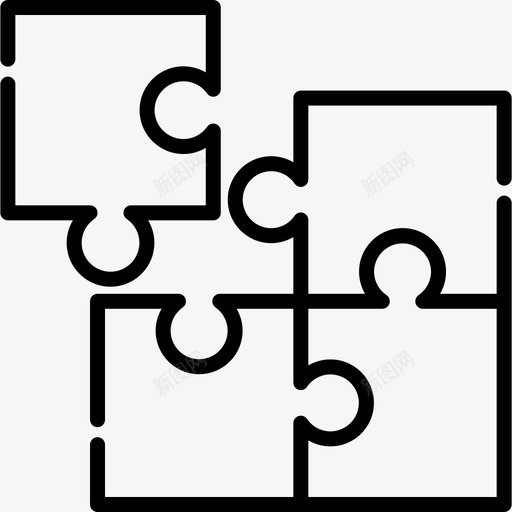拼图员工3人直线型图标svg_新图网 https://ixintu.com 员工3人 拼图 直线型