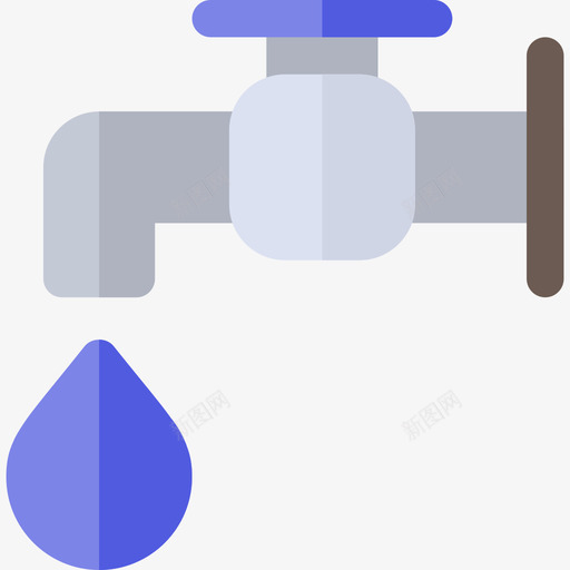 水龙头环境4扁平图标svg_新图网 https://ixintu.com 扁平 水龙头 环境4