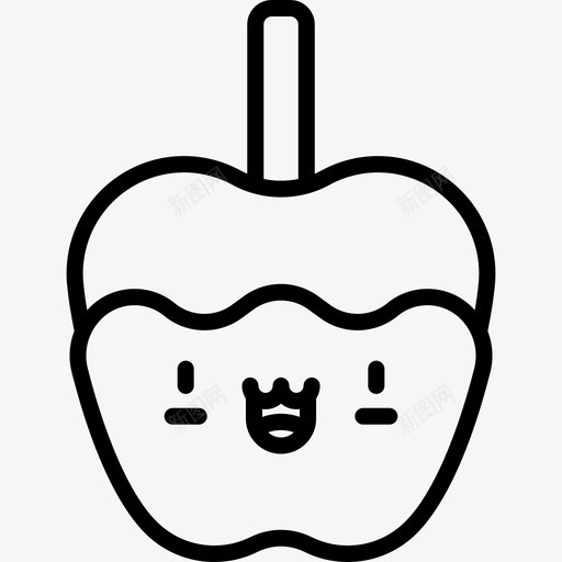 焦糖苹果kawaii糖果2直系图标svg_新图网 https://ixintu.com kawaii糖果2 焦糖苹果 直系