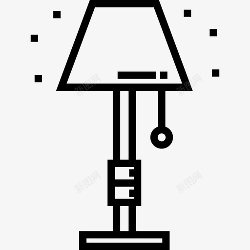 灯具家用家具2线性图标svg_新图网 https://ixintu.com 家用家具2 灯具 线性
