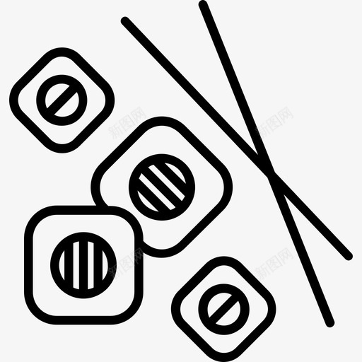 寿司外卖直系图标svg_新图网 https://ixintu.com 外卖 寿司 直系