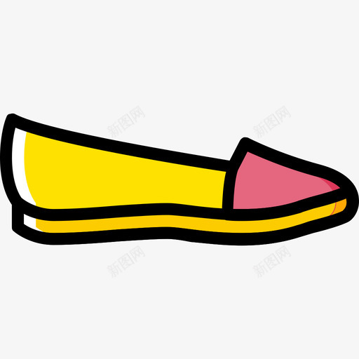 鞋女鞋4黄色图标svg_新图网 https://ixintu.com 女鞋4 鞋 黄色