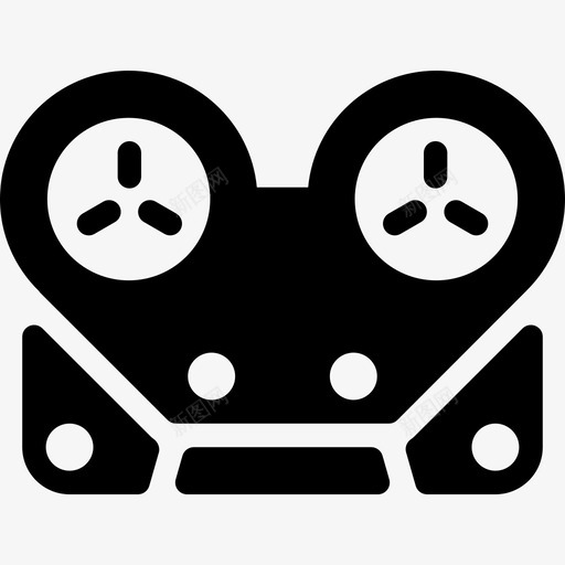 盒式磁带播放机音乐音频2填充图标svg_新图网 https://ixintu.com 填充 盒式磁带播放机 音乐音频2