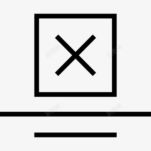 闭合线框细线图标svg_新图网 https://ixintu.com 线框 细线 闭合