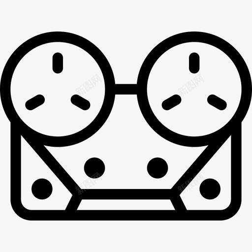 盒式录音机音乐音频线性图标svg_新图网 https://ixintu.com 盒式录音机 线性 音乐音频