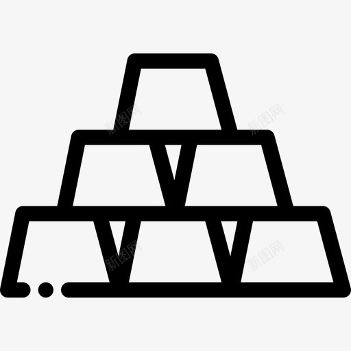 金锭银行理财2线性图标svg_新图网 https://ixintu.com 线性 金锭 银行理财2